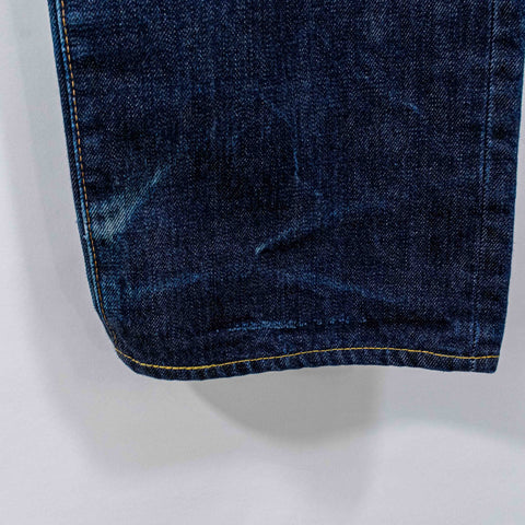 RRL Ralph Lauren Slim Fit Selvedge Denim Jeans Distressed Repaired