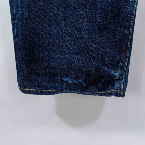 RRL Ralph Lauren Slim Fit Selvedge Denim Jeans Distressed Repaired