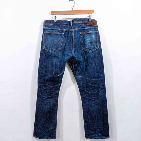 RRL Ralph Lauren Slim Fit Selvedge Denim Jeans Distressed Repaired