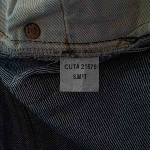 RRL Ralph Lauren Slim Fit Selvedge Denim Jeans Distressed Repaired