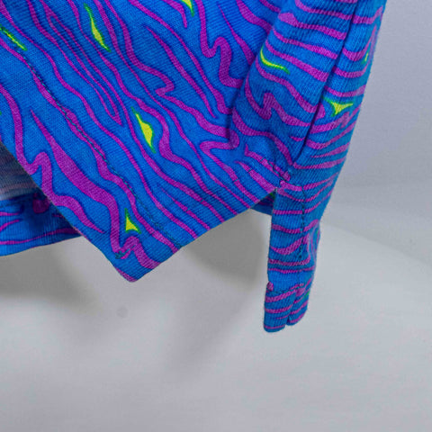 FILA Abstract Neon AOP T-Shirt Tennis Hip Hop