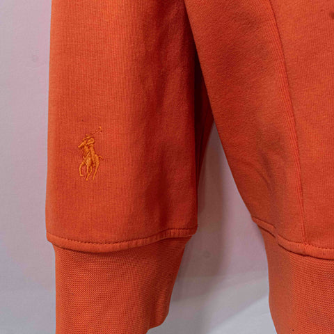 Polo Ralph Lauren Embossed Spell Out Double Knit Hoodie Sweatshirt