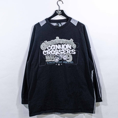 Akademiks Motocross Biker Hip Hop Long Sleeve T-Shirt