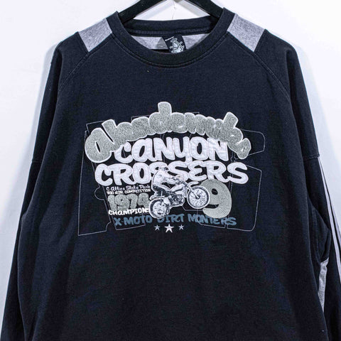 Akademiks Motocross Biker Hip Hop Long Sleeve T-Shirt