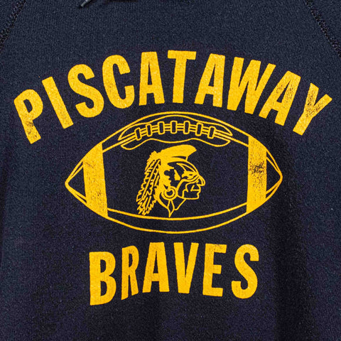 Piscataway Braves Discus Raglan Hoodie Sweatshirt Native American Head