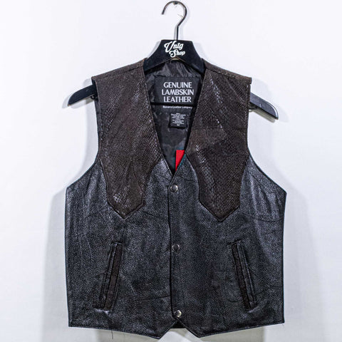 Lambskin Leather Biker Vest Navarre Leather Company