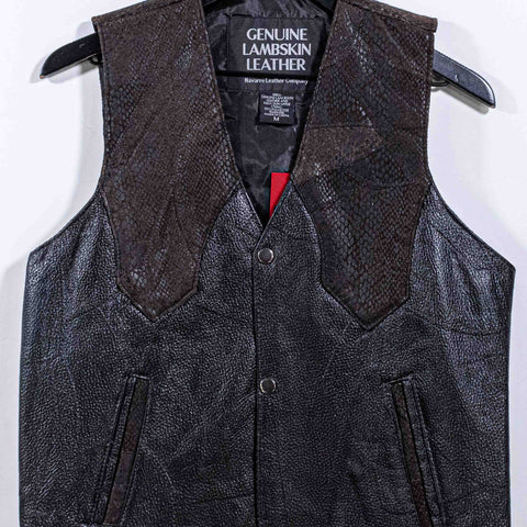 Lambskin Leather Biker Vest Navarre Leather Company