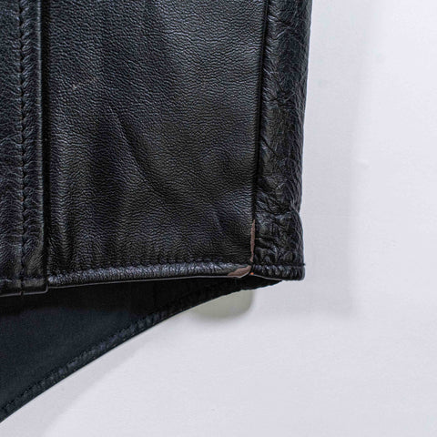 Biker Snap Button Leather Vest Made in USA