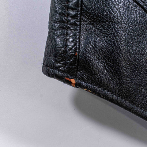 Biker Snap Button Leather Vest Made in USA