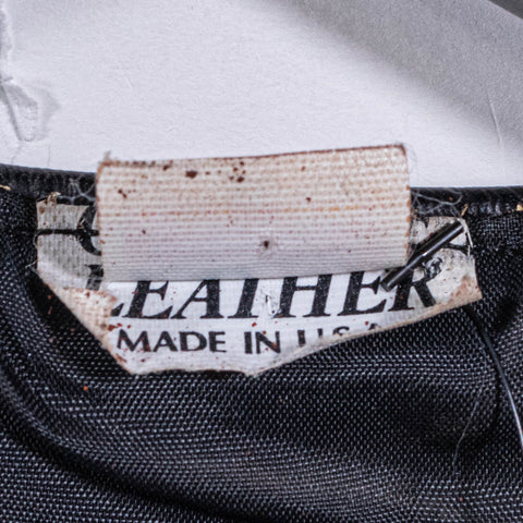 Biker Snap Button Leather Vest Made in USA