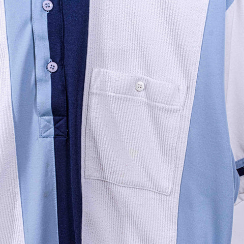 Classics Palm Island Textured Striped Banded Polo Mafia Soprano Style