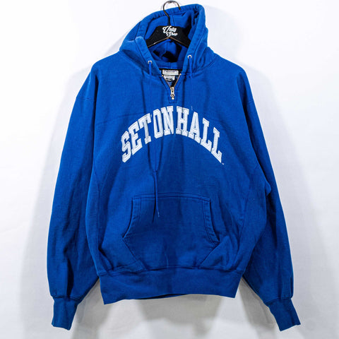 Seton Hall University 1/4 Zip Weave Style Hoodie Sweatshirt Steve & Barry's