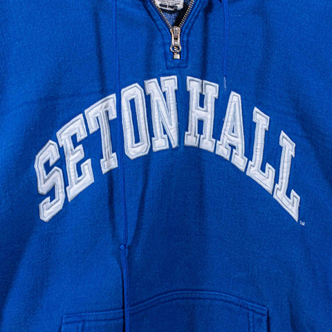 Seton Hall University 1/4 Zip Weave Style Hoodie Sweatshirt Steve & Barry's