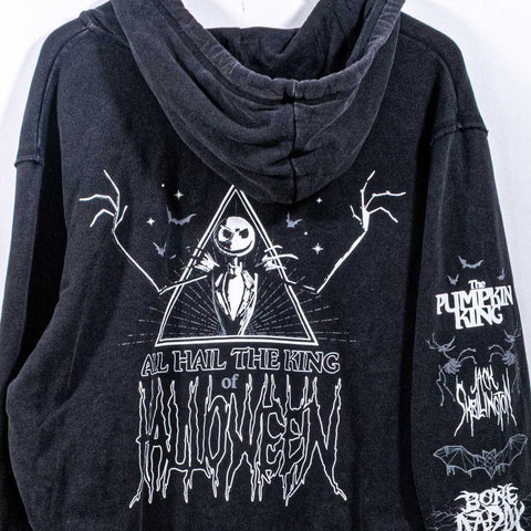 Jack Skellington Pumpkin King Zip Hoodie Sweatshirt Disney