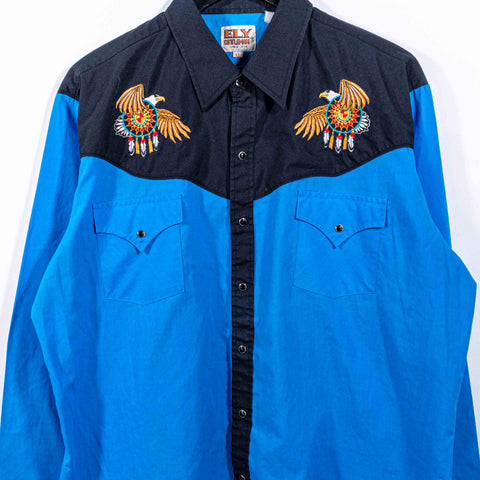 Ely Cattleman Pearl Snap Western Shirt Eagle Dreamcatcher