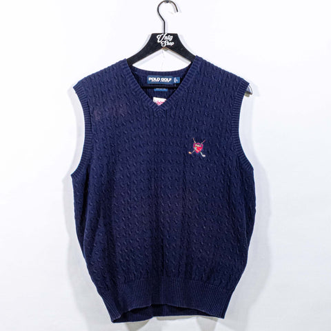 Polo Ralph Lauren Golf Cross Clubs Crest Cable Knit Vest
