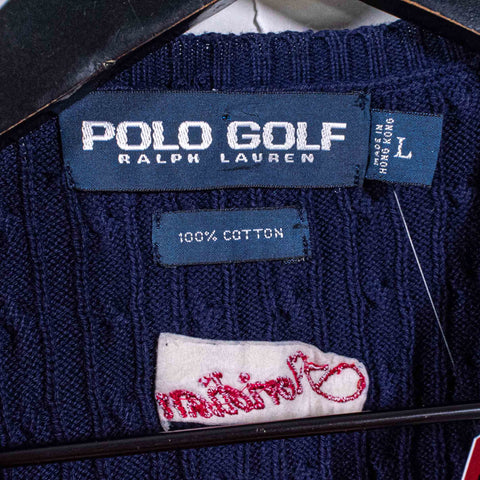 Polo Ralph Lauren Golf Cross Clubs Crest Cable Knit Vest