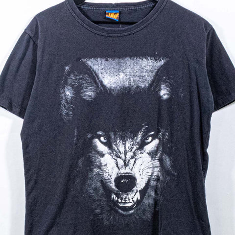 Wolf Face Double Sided Big Print T-Shirt