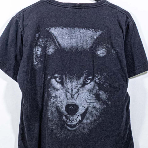 Wolf Face Double Sided Big Print T-Shirt