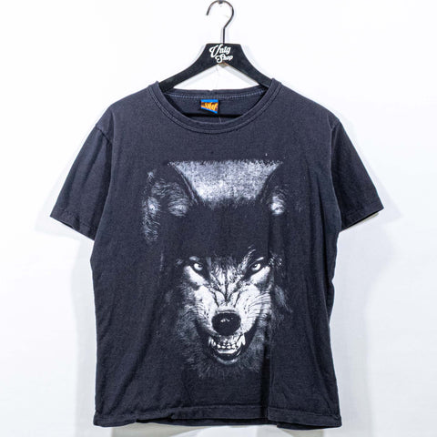 Wolf Face Double Sided Big Print T-Shirt