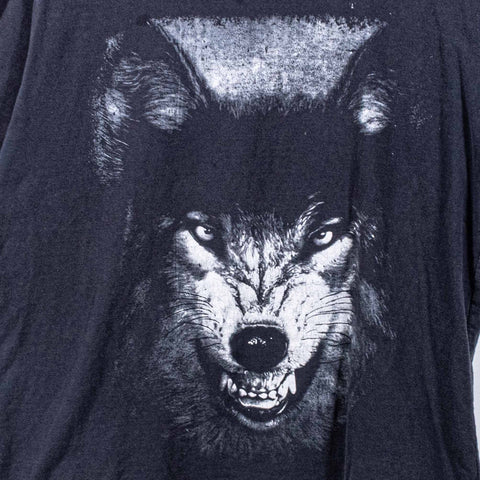 Wolf Face Double Sided Big Print T-Shirt