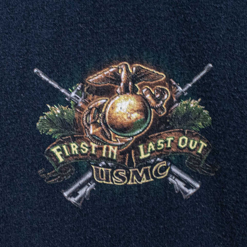 US Marines Bulldog First In Last Out T-Shirt