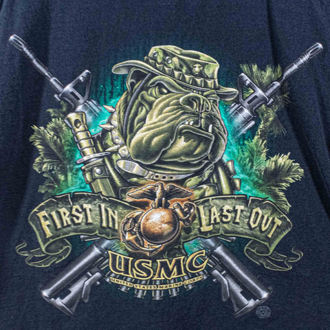 US Marines Bulldog First In Last Out T-Shirt