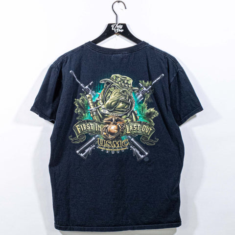 US Marines Bulldog First In Last Out T-Shirt