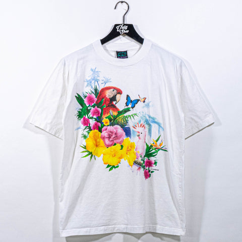 Habitat Parrots Birds Floral Nature T-Shirt