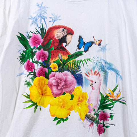 Habitat Parrots Birds Floral Nature T-Shirt