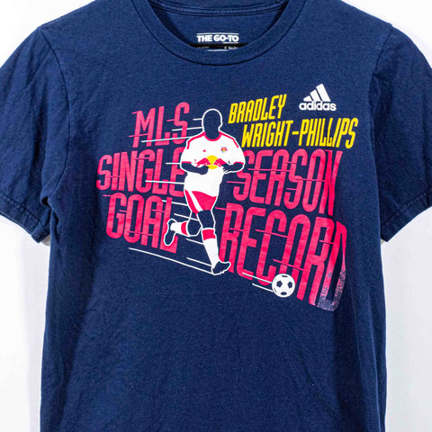 NY Red Bulls Bradley Wright Phillips MLS Goal Record T-Shirt Adidas