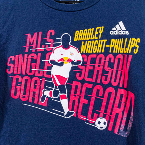 NY Red Bulls Bradley Wright Phillips MLS Goal Record T-Shirt Adidas