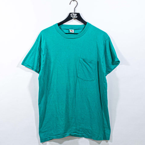 Fruit of The Loom Blank Selvedge Pocket T-Shirt Single Stitch