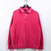 Lands End Sun Faded 1/4 Zip Pullover Sweatshirt Elbow Patches