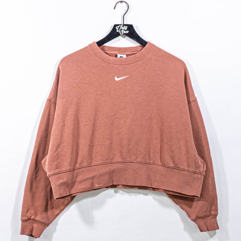 NIKE Center Swoosh Oversized Essential Crewneck Sweatshirt