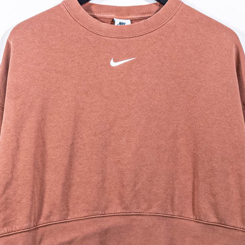 NIKE Center Swoosh Oversized Essential Crewneck Sweatshirt