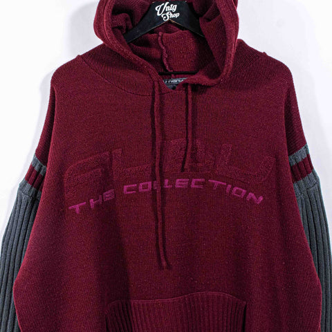 Fubu The Collection Knit Pullover Hoodie Sweater
