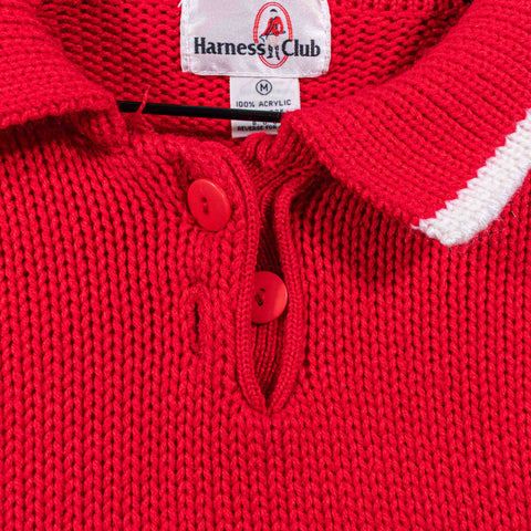 Harness Club Pocket Collared Pullover Knit Sweater