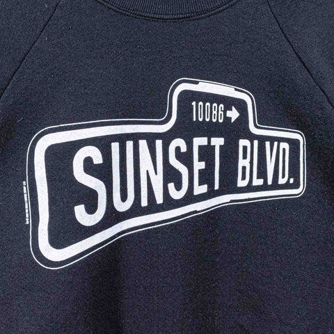 Sunset Blvd Los Angeles Sign Raglan Sweatshirt