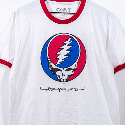 Grateful Dead Steal Your Face Liquid Blue Ringer T-Shirt
