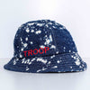 TROOP Acid Wash Denim Bucket Hat Hip Hop Distressed