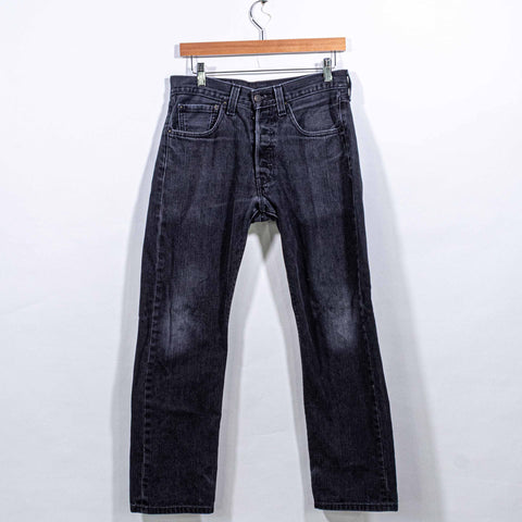 Levis 501 Button Fly Faded Jeans