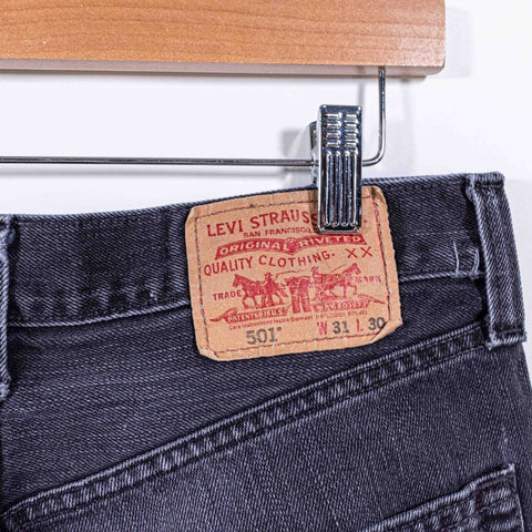 Levis 501 Button Fly Faded Jeans