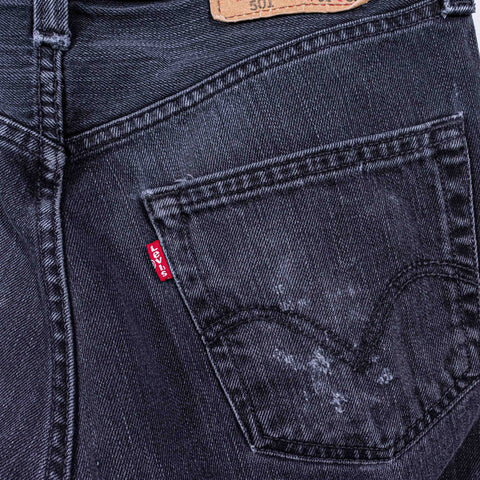 Levis 501 Button Fly Faded Jeans