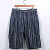 Brooklyn Express Striped Baggy Jean Shorts Jorts