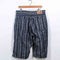 Brooklyn Express Striped Baggy Jean Shorts Jorts