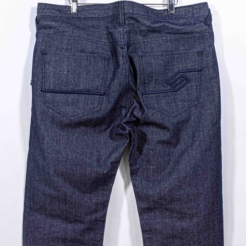ENYCE Wide Leg Hip Hop Baggy Jeans Embroidered