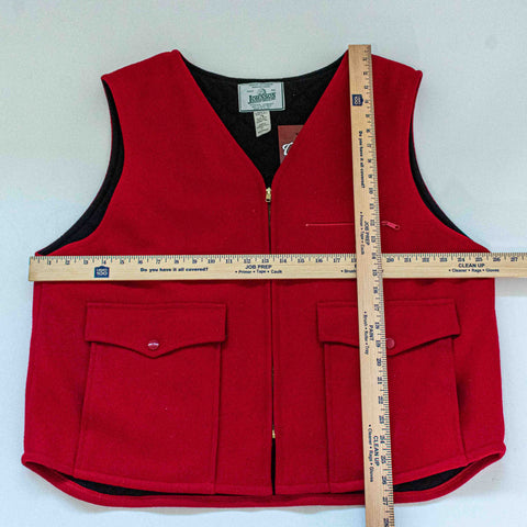 Johnson Woolen Mills Wool Zip Vest Made in USA