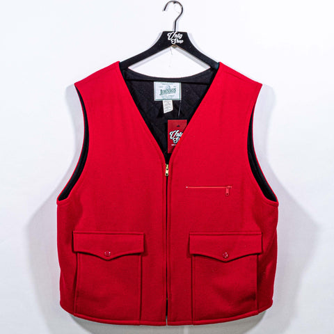Johnson Woolen Mills Wool Zip Vest Made in USA