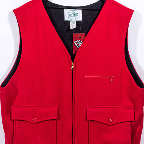 Johnson Woolen Mills Wool Zip Vest Made in USA